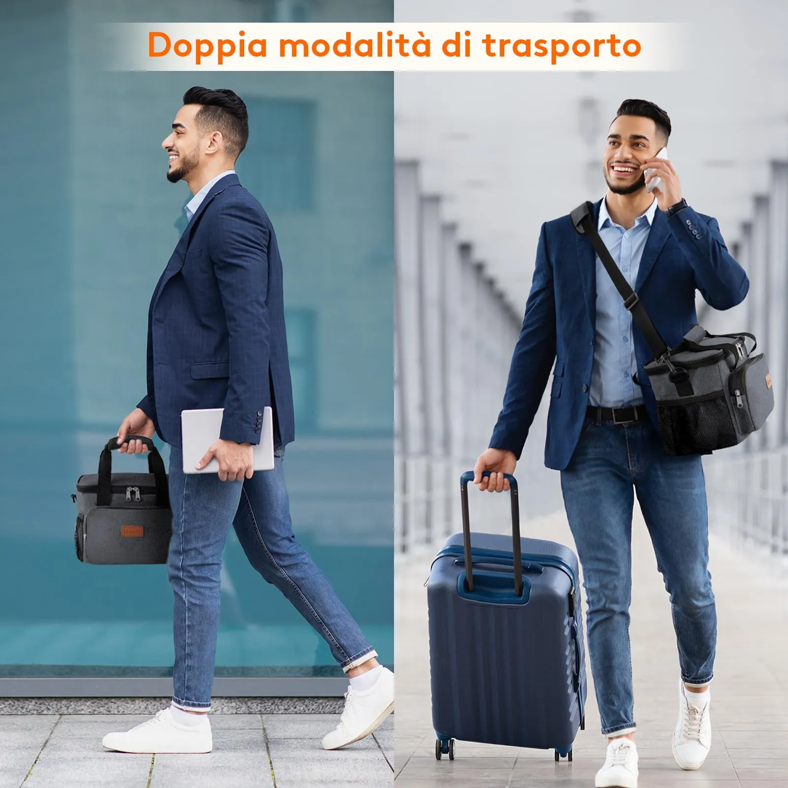 Lifewit Borsa Termica Porta Pranzo 9L, Grigio Scuro - immagine 7