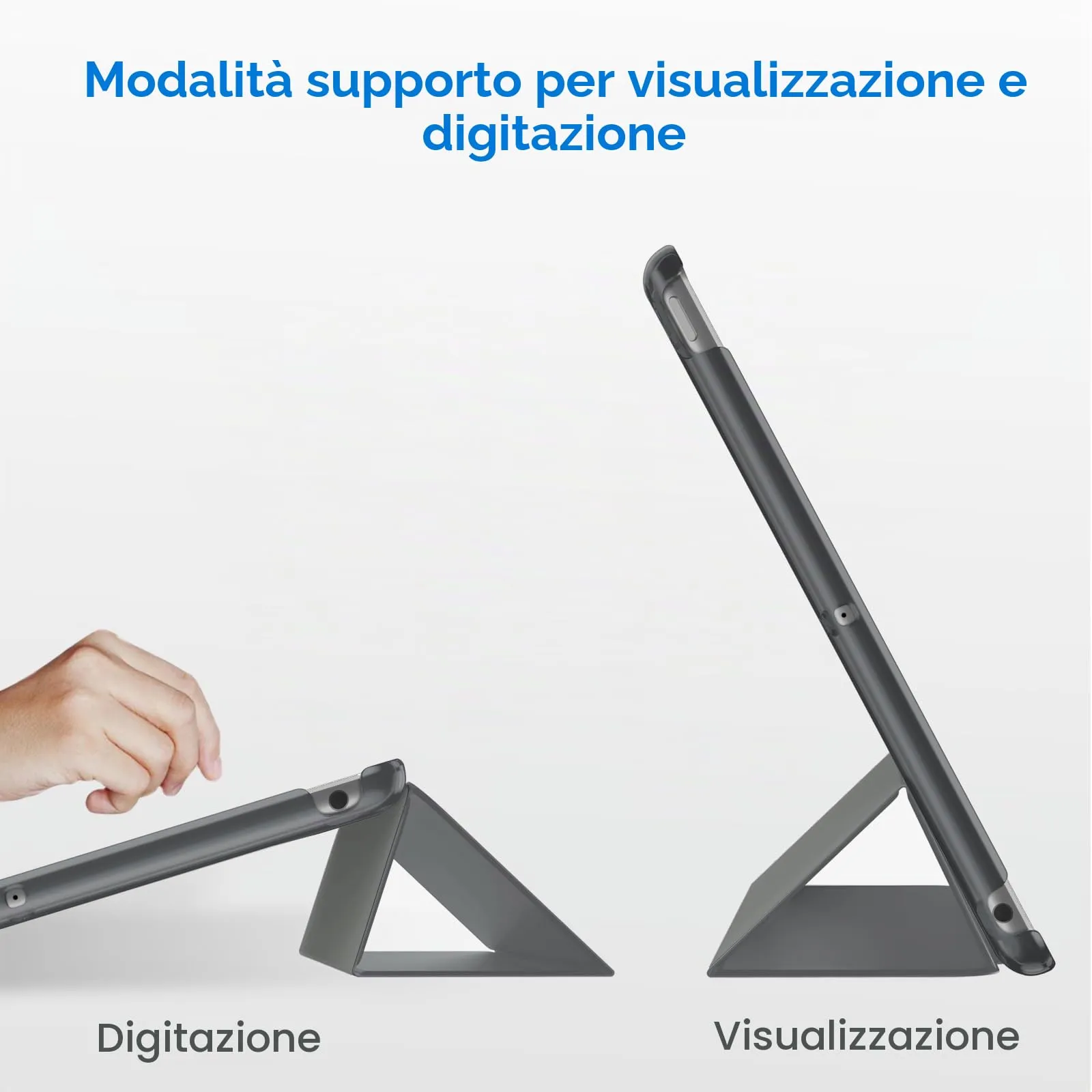 JETech Custodia per iPad 9ª/8ª/7ª Gen 10,2", Grigio Siderale - immagine 5