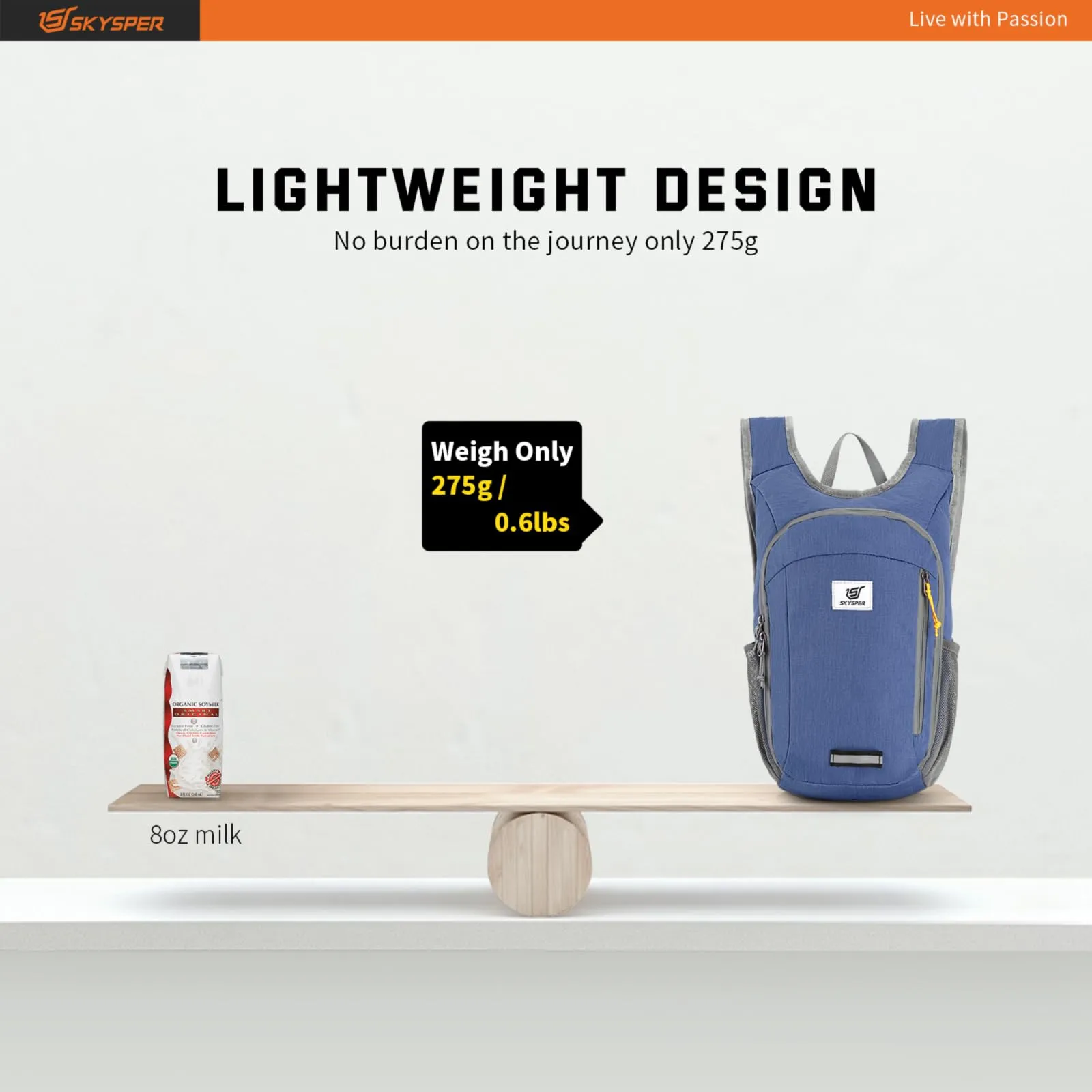 SKYSPER Zaino Leggero Pieghevole 10L - immagine 2