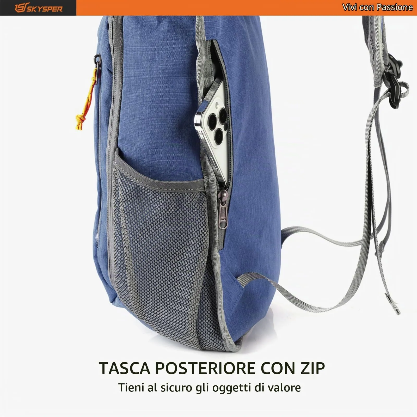 SKYSPER Zaino Leggero Pieghevole 10L - immagine 7