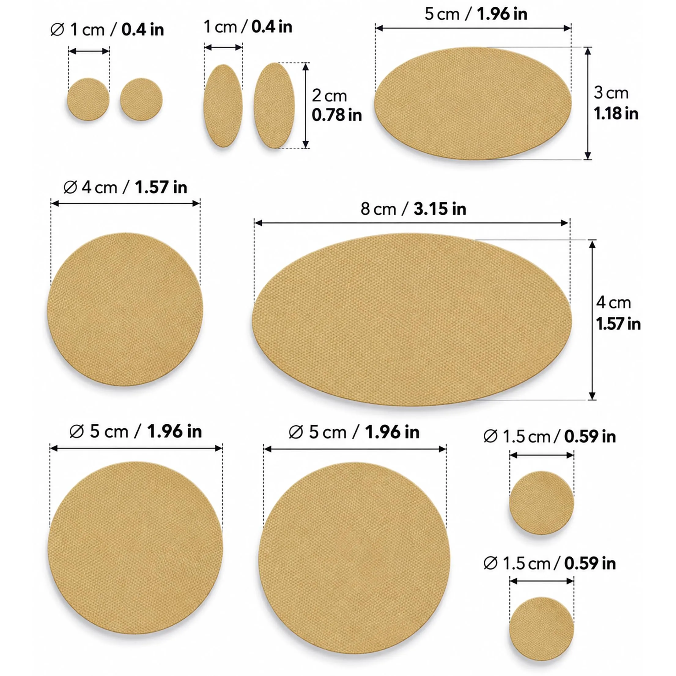 aZengear Toppe di Riparazione Impermeabili per Piumino e Tenda, 11 Pezzi, Beige - immagine 3