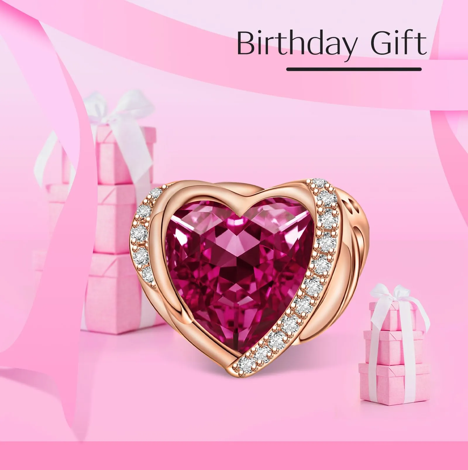 NINGAN Ciondoli Ali d'Angelo con Perla a Cuore in Argento Sterling 925 - immagine 2