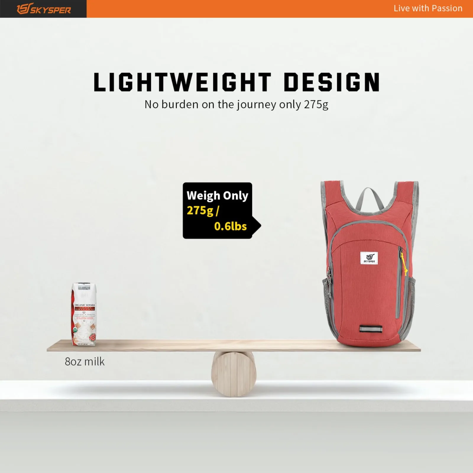 SKYSPER Zaino Leggero Pieghevole 10L - immagine 2