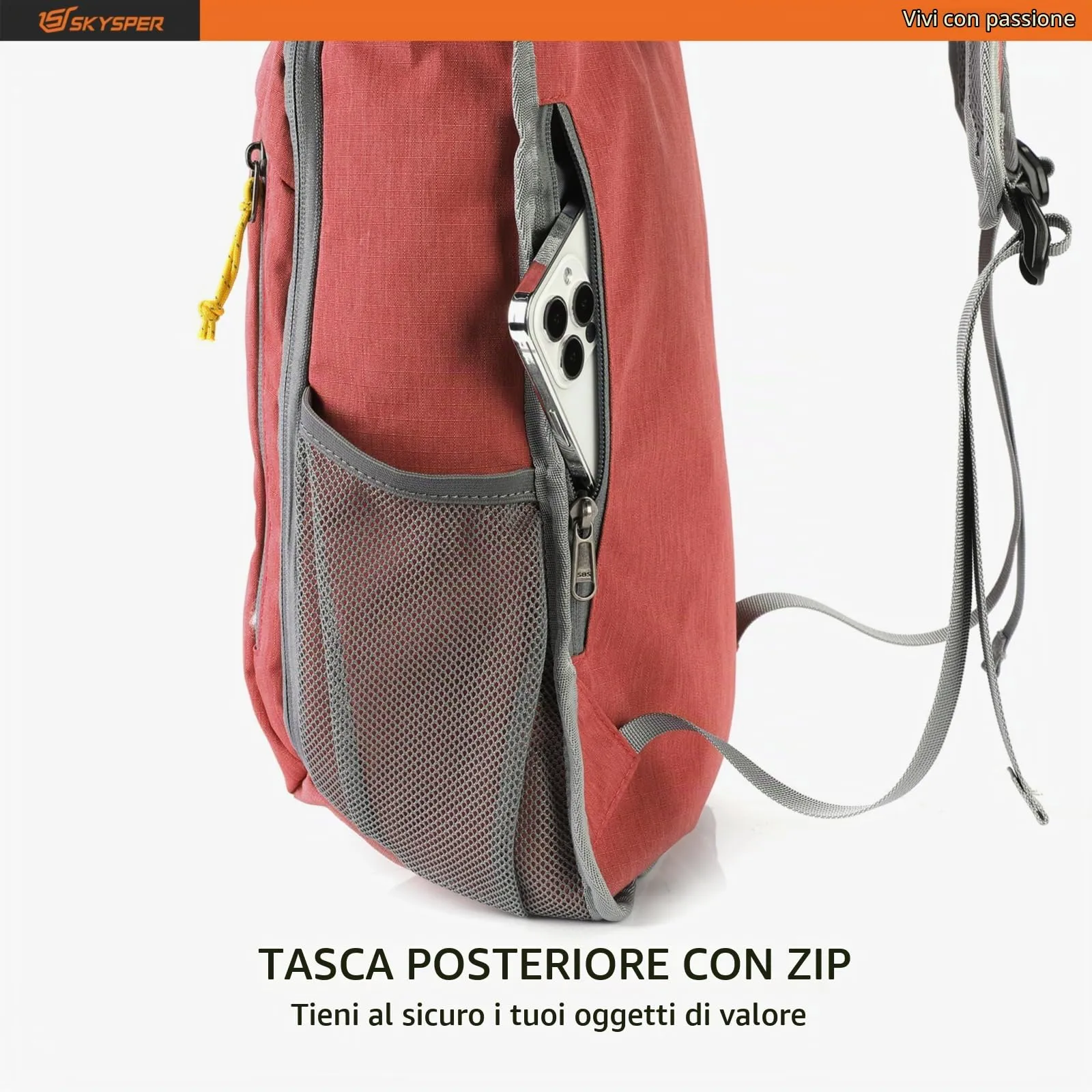 SKYSPER Zaino Leggero Pieghevole 10L - immagine 7