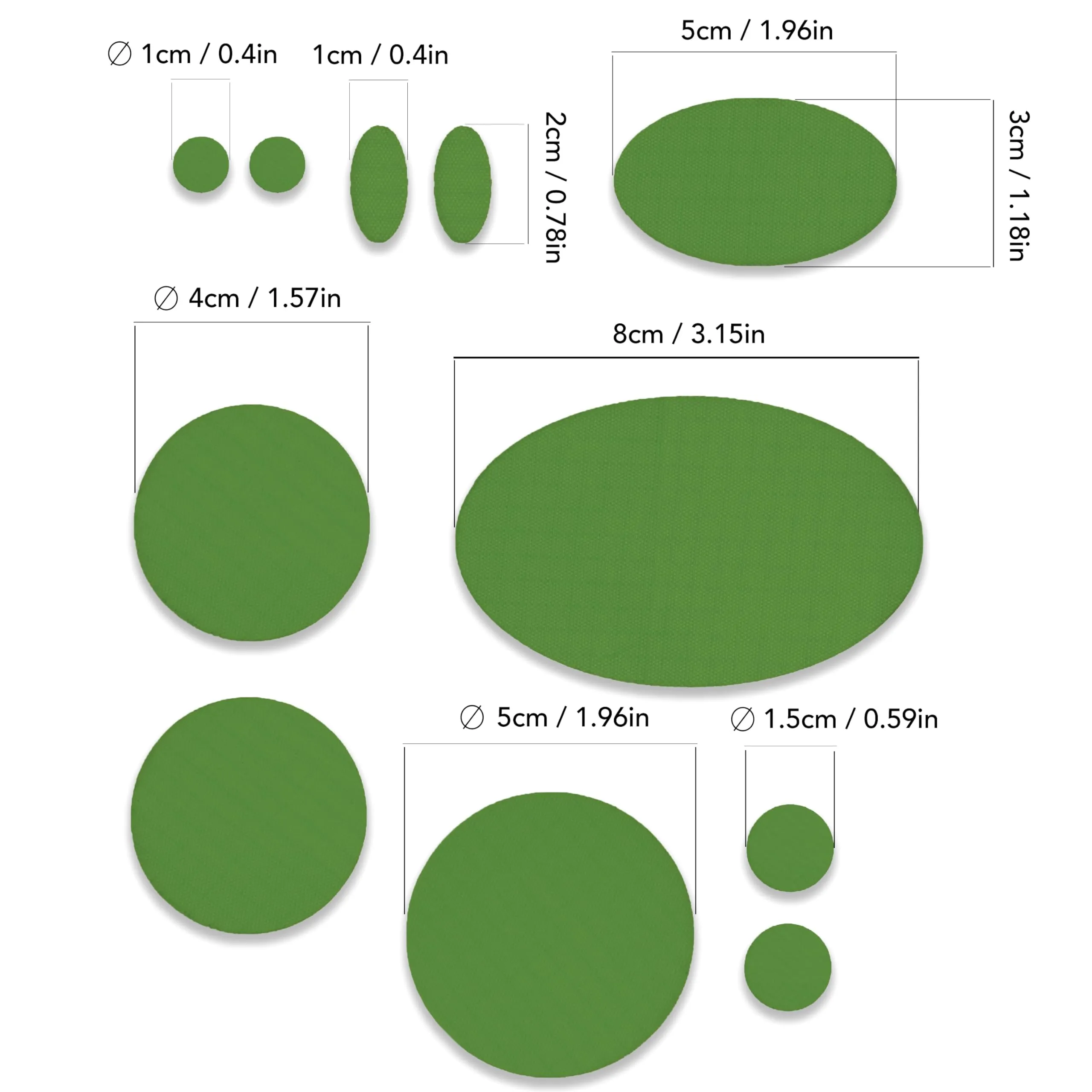 aZengear Toppe di Riparazione Impermeabili per Piumino e Tenda, 11 Pezzi, Verde Freddo - immagine 3