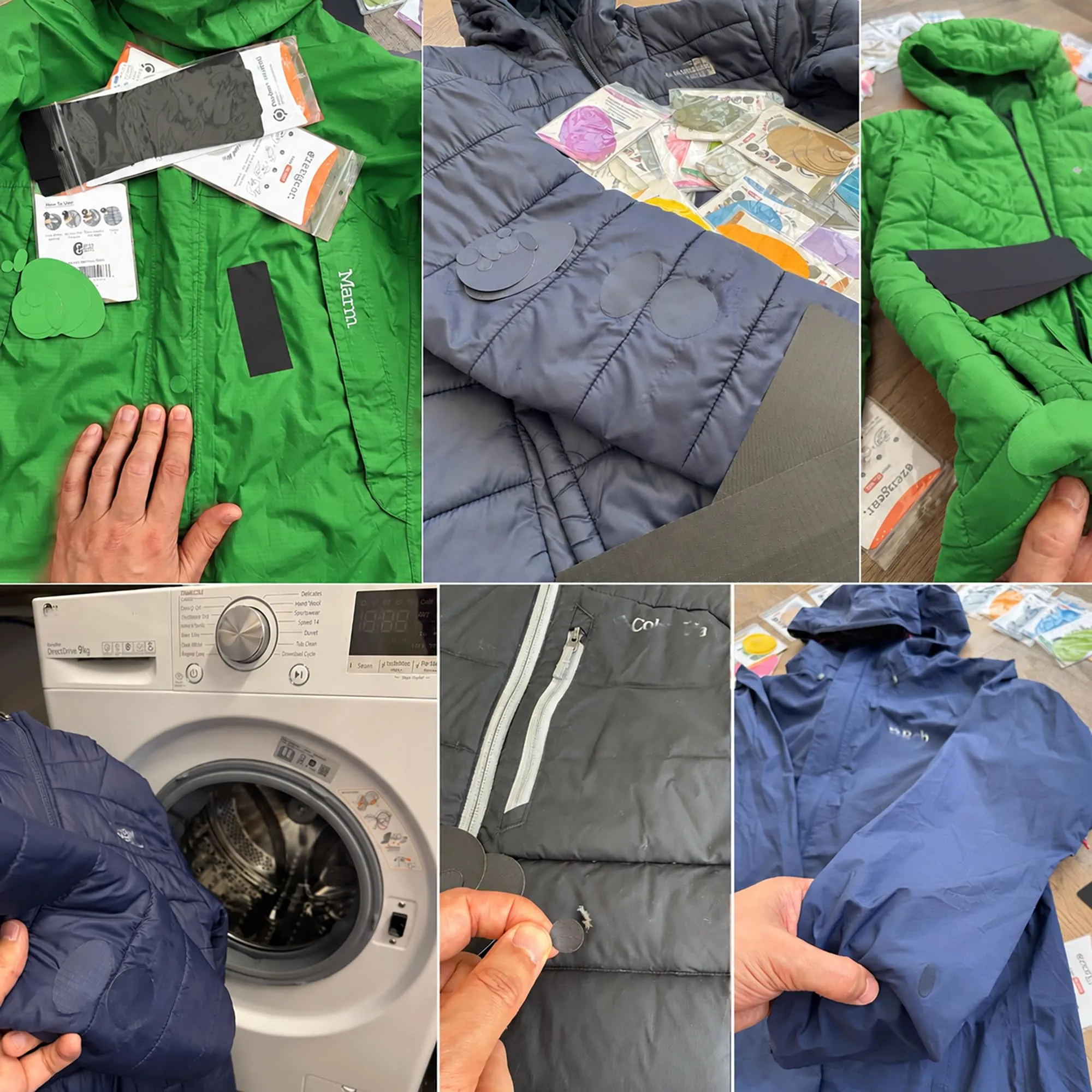 aZengear Toppe di Riparazione Impermeabili per Piumino e Tenda, 11 Pezzi, Verde Freddo - immagine 6