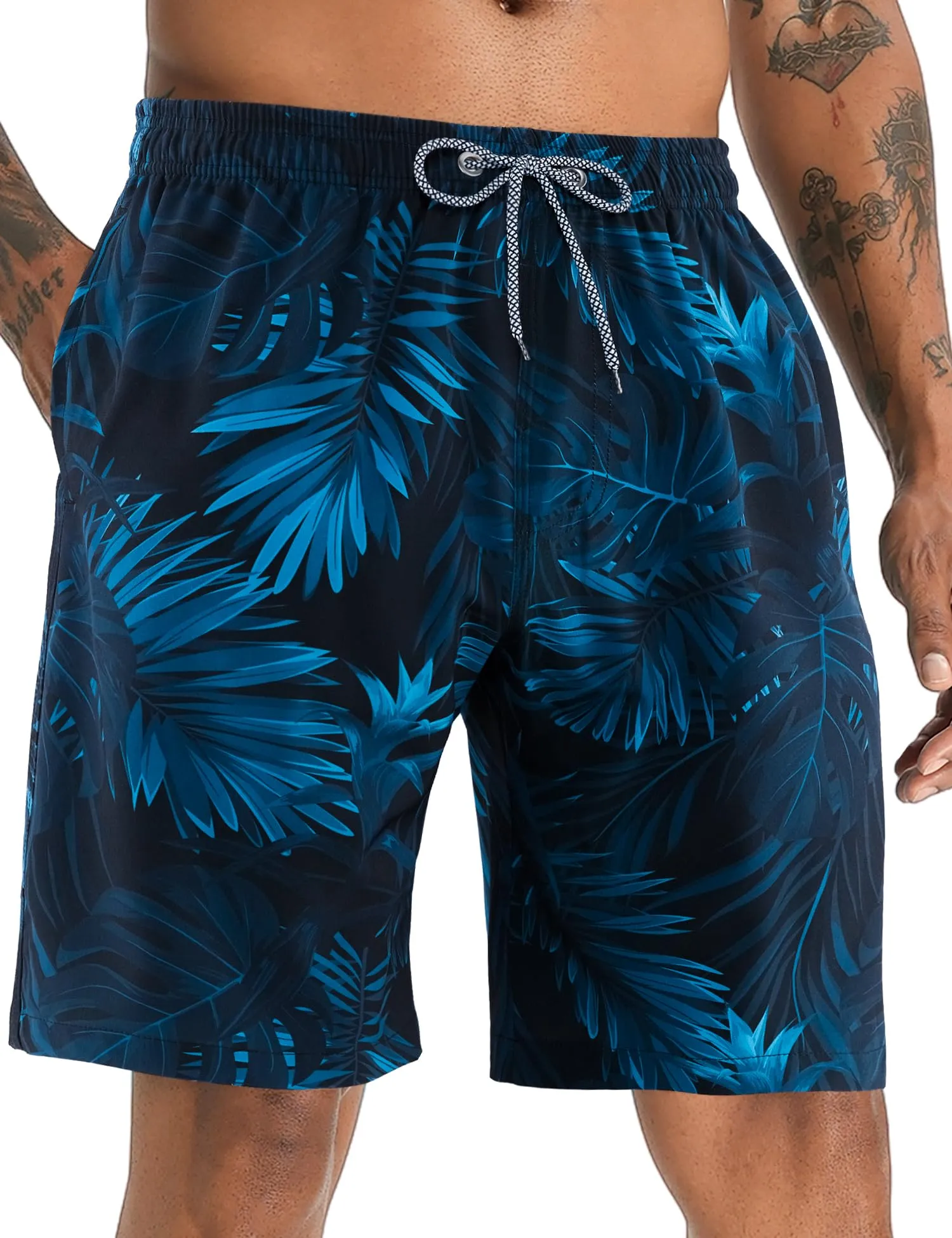 APTRO Pantaloncini da Bagno Uomo Stampa Hawaiana Foglia MK288 XL - immagine 1