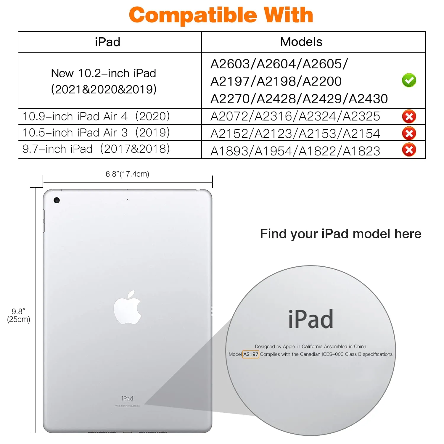 MoKo Cover for iPad 9th/8th/7th Gen 10.2 inch (2019-2021) - Onda Blu - immagine 2