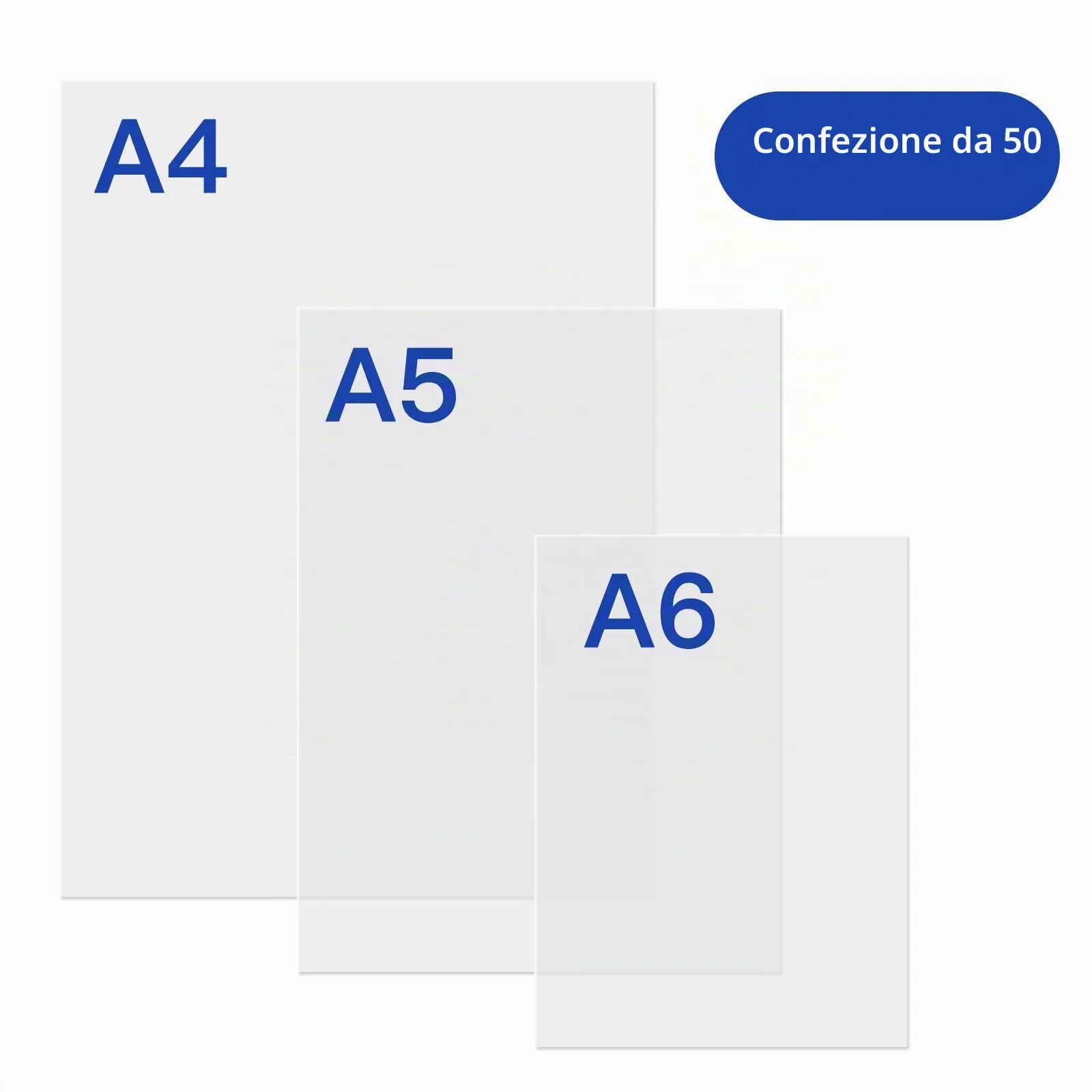 MAXDONE Fogli per Plastificatrice A4 A5 A6 160 Micron (2 x 80 Micron) - immagine 7