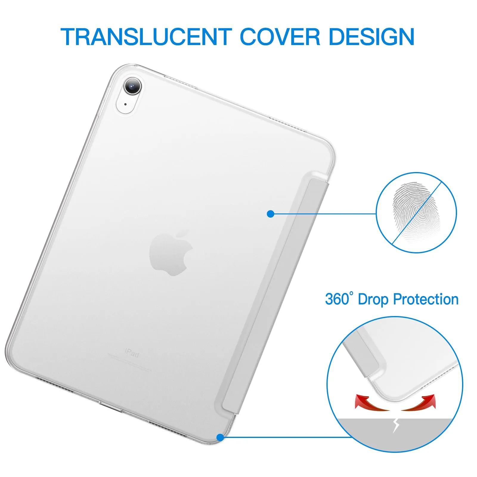 JETech Custodia per iPad 11ª/10ª Gen, Argento - immagine 3