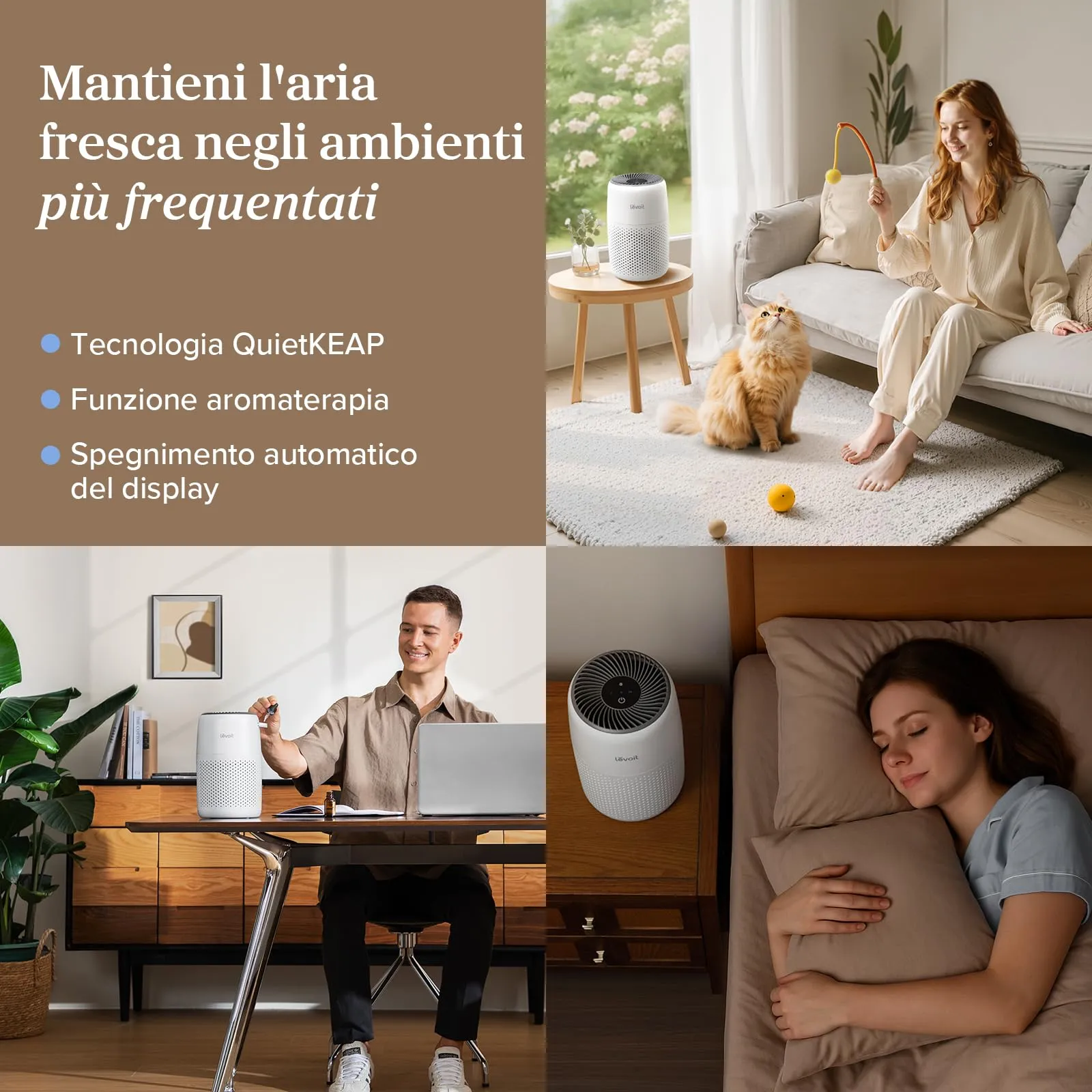 Levoit Purificatore d'Aria con Filtro HEPA LAP-C161-WEU, Bianco - immagine 5