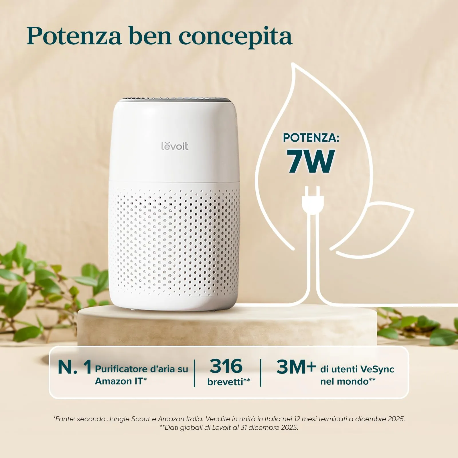 Levoit Purificatore d'Aria con Filtro HEPA LAP-C161-WEU, Bianco - immagine 7