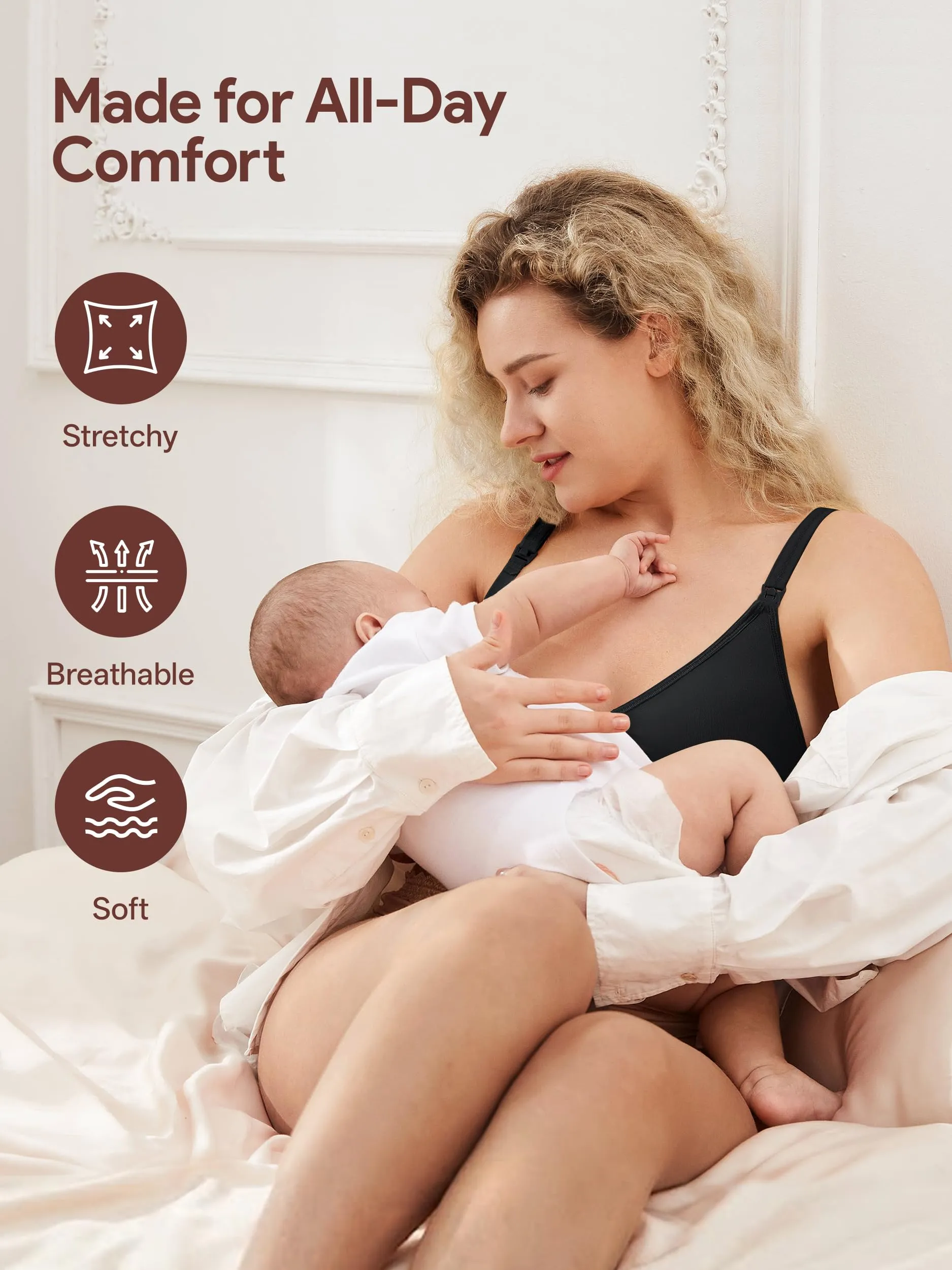 HBselect Reggiseno Allattamento con Estensione, 3 Pezzi - immagine 5