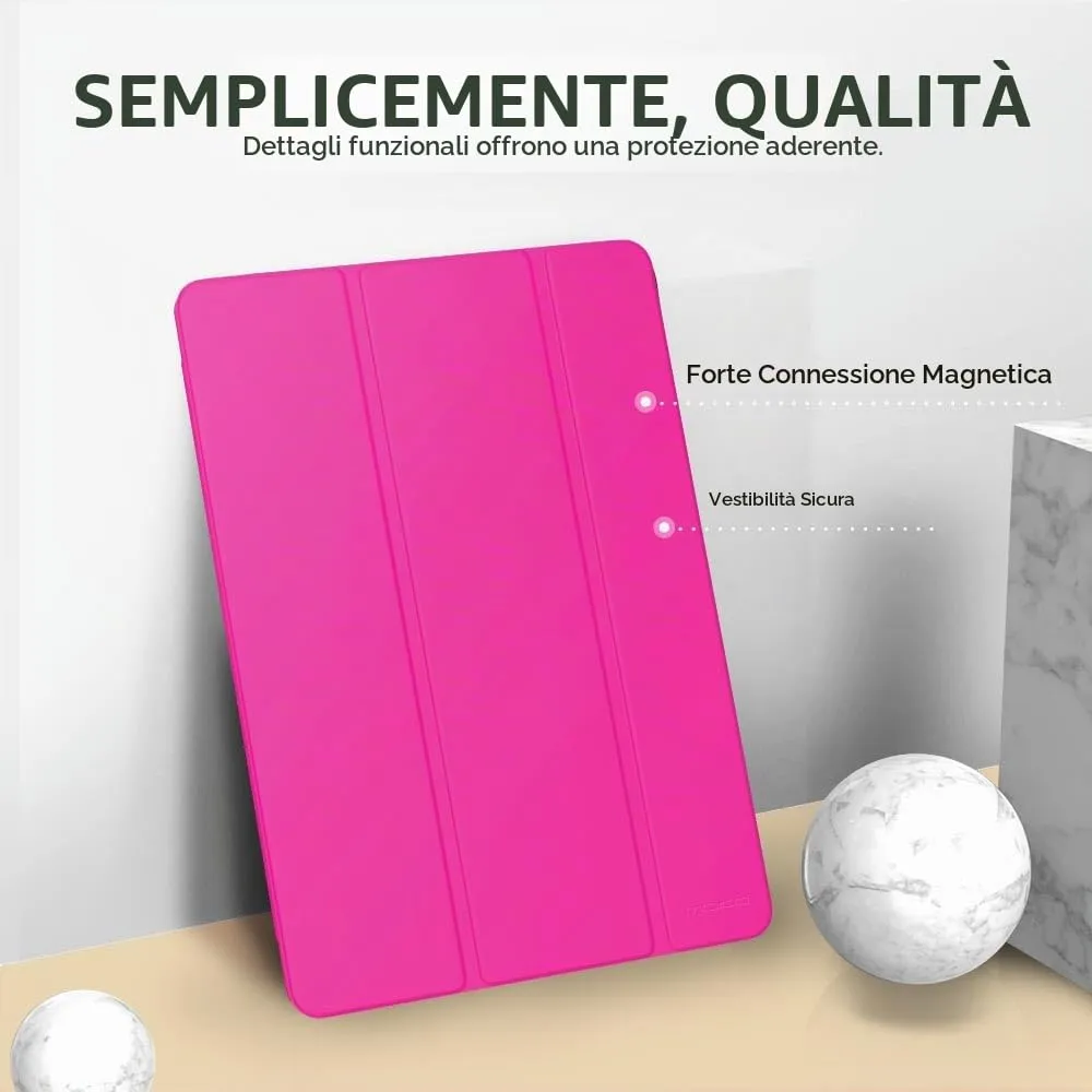 MoKo Cover for iPad 9th/8th/7th Gen 10.2" (2021/2020/2019), Pitaya Rosso - immagine 3