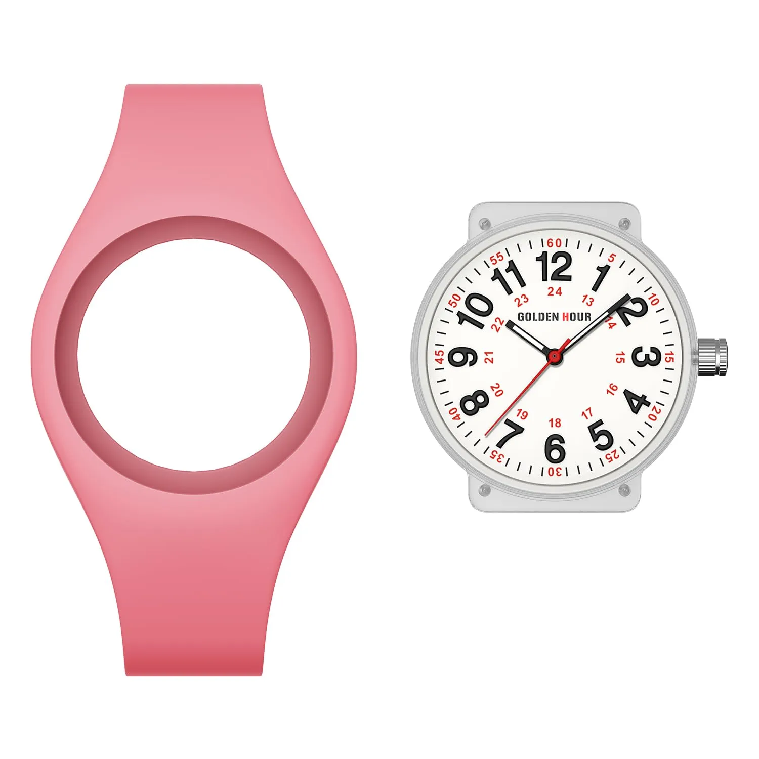 GOLDEN HOUR GH-1318 Orologio Unisex Digitale Analogico Sportivo Impermeabile con Cinturino in Silicone - immagine 5
