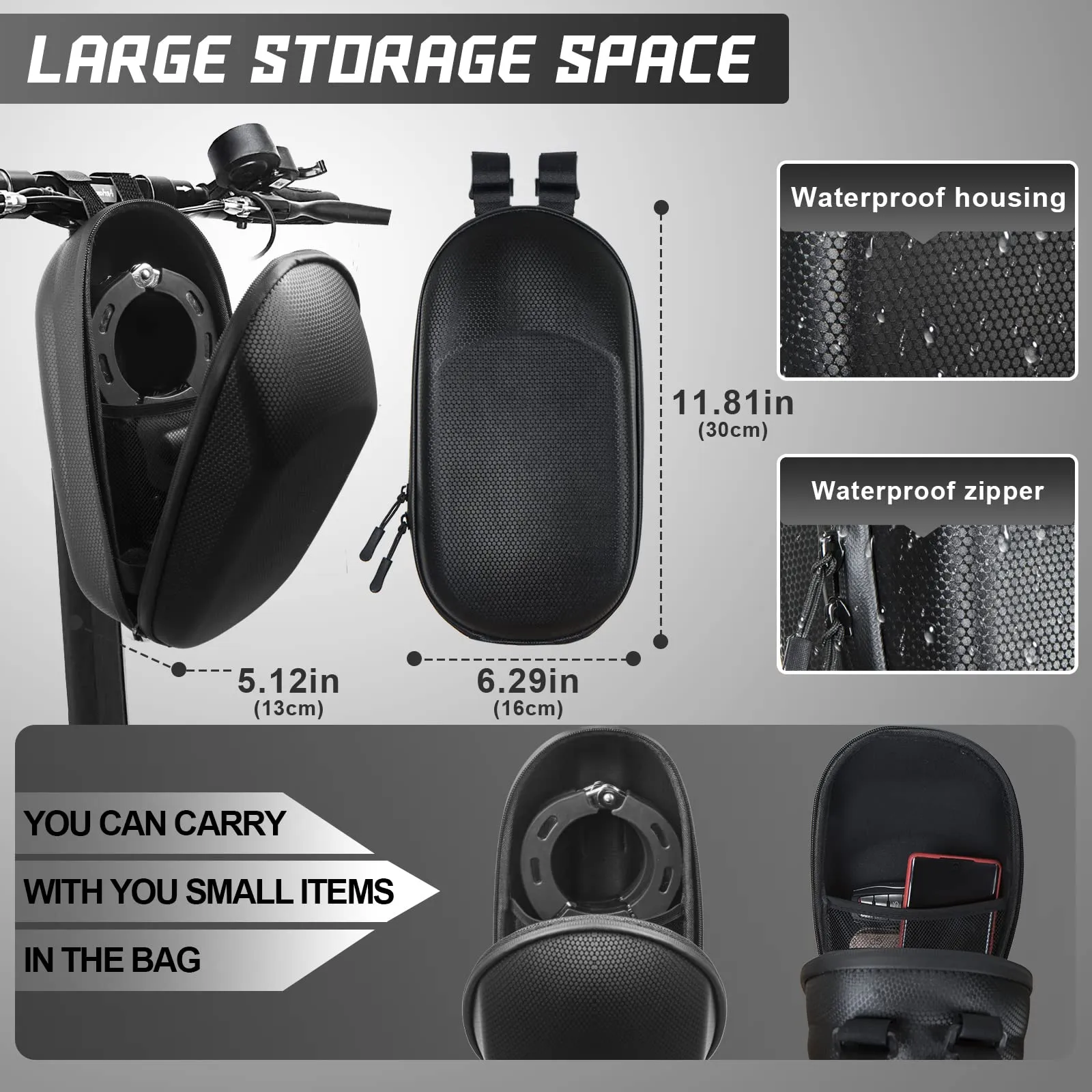 Honszex Lucchetto per Monopattino Elettrico e Bicicletta con Borsa, 92cm - immagine 6