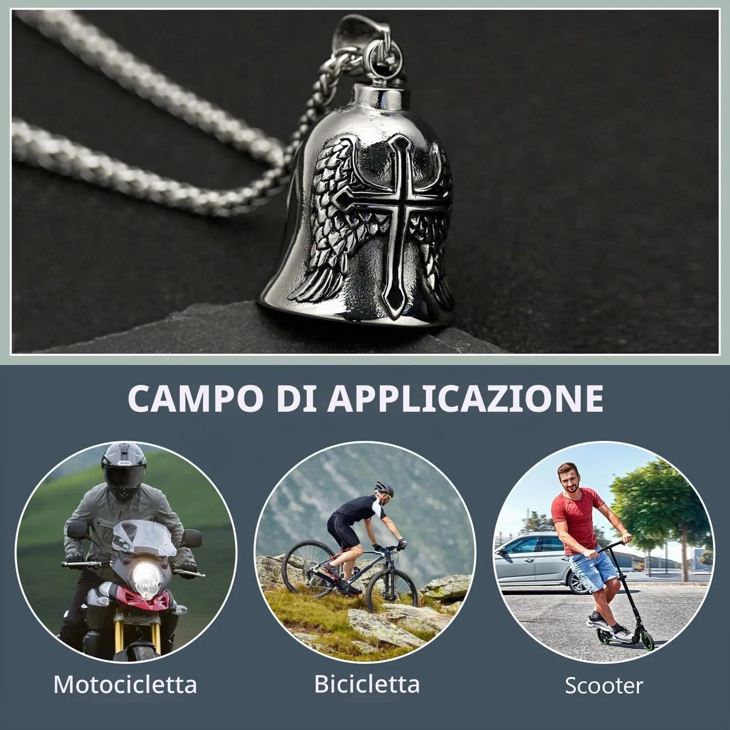 XNZMYN Portachiavi Guardian Bell per Moto, Biciclette e Auto Elettriche, Nero Oleoso, 2 Pezzi - immagine 7