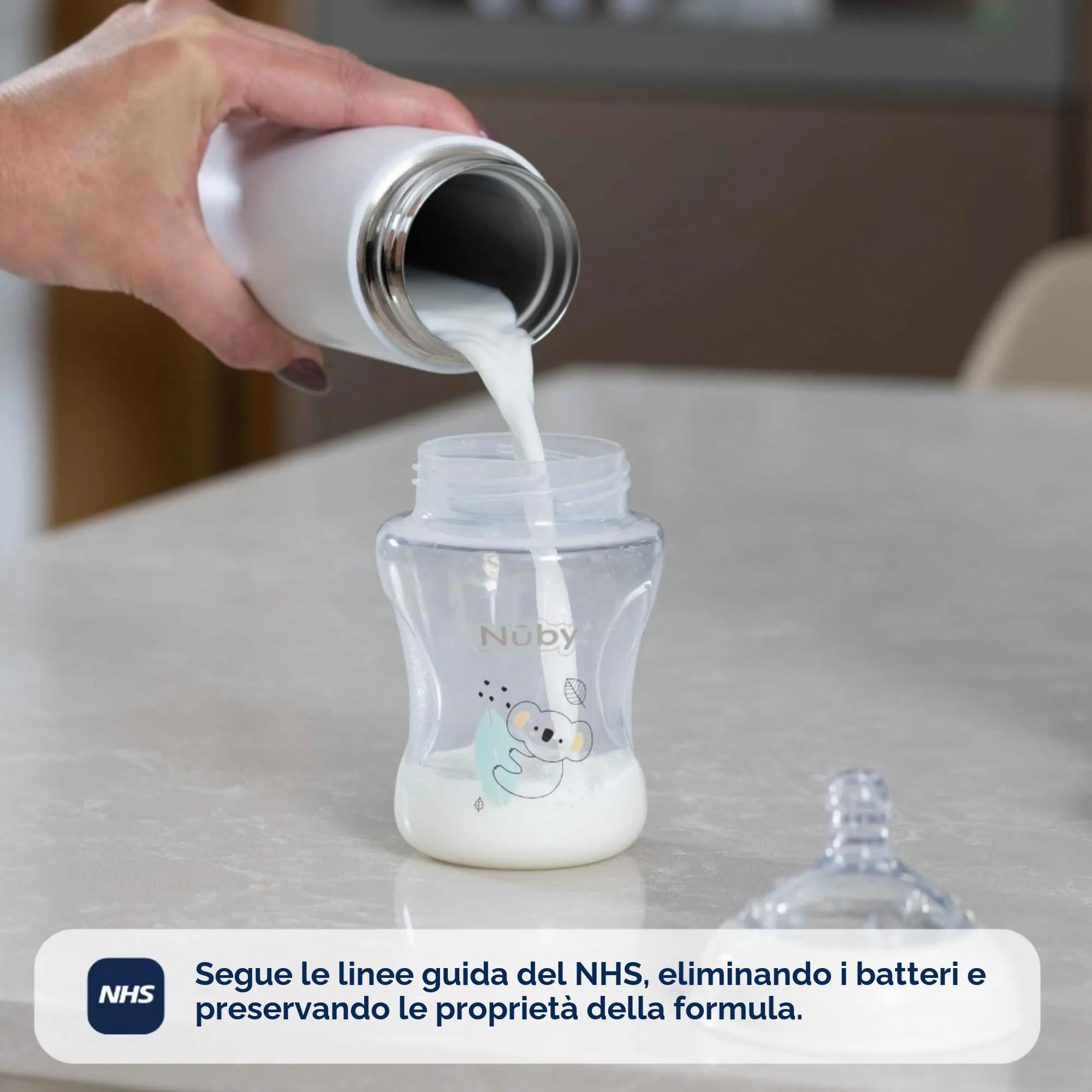 Nuby RapidCool Preparatore Biberon Portatile, Twin Pack, Bianco - immagine 8