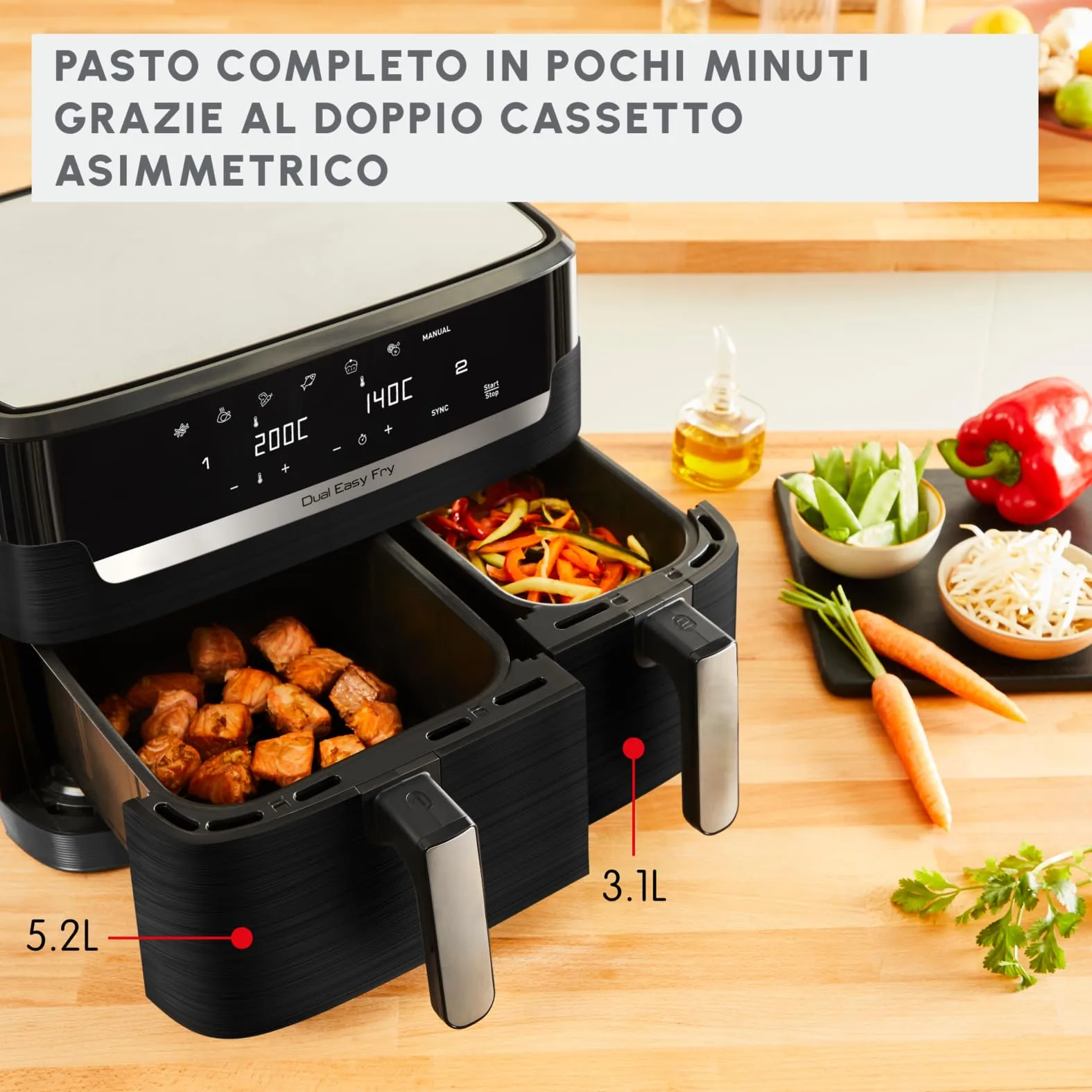 Moulinex Dual Easy Fry Air Fryer 8.3 L, EZ9018 - immagine 2