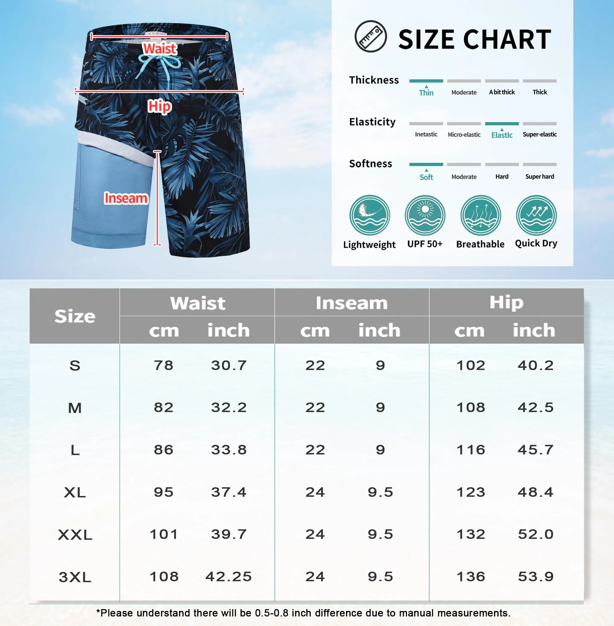 APTRO Pantaloncini da Bagno Uomo Stampa Hawaiana Palma Giallo Navy MK282 3XL - immagine 6
