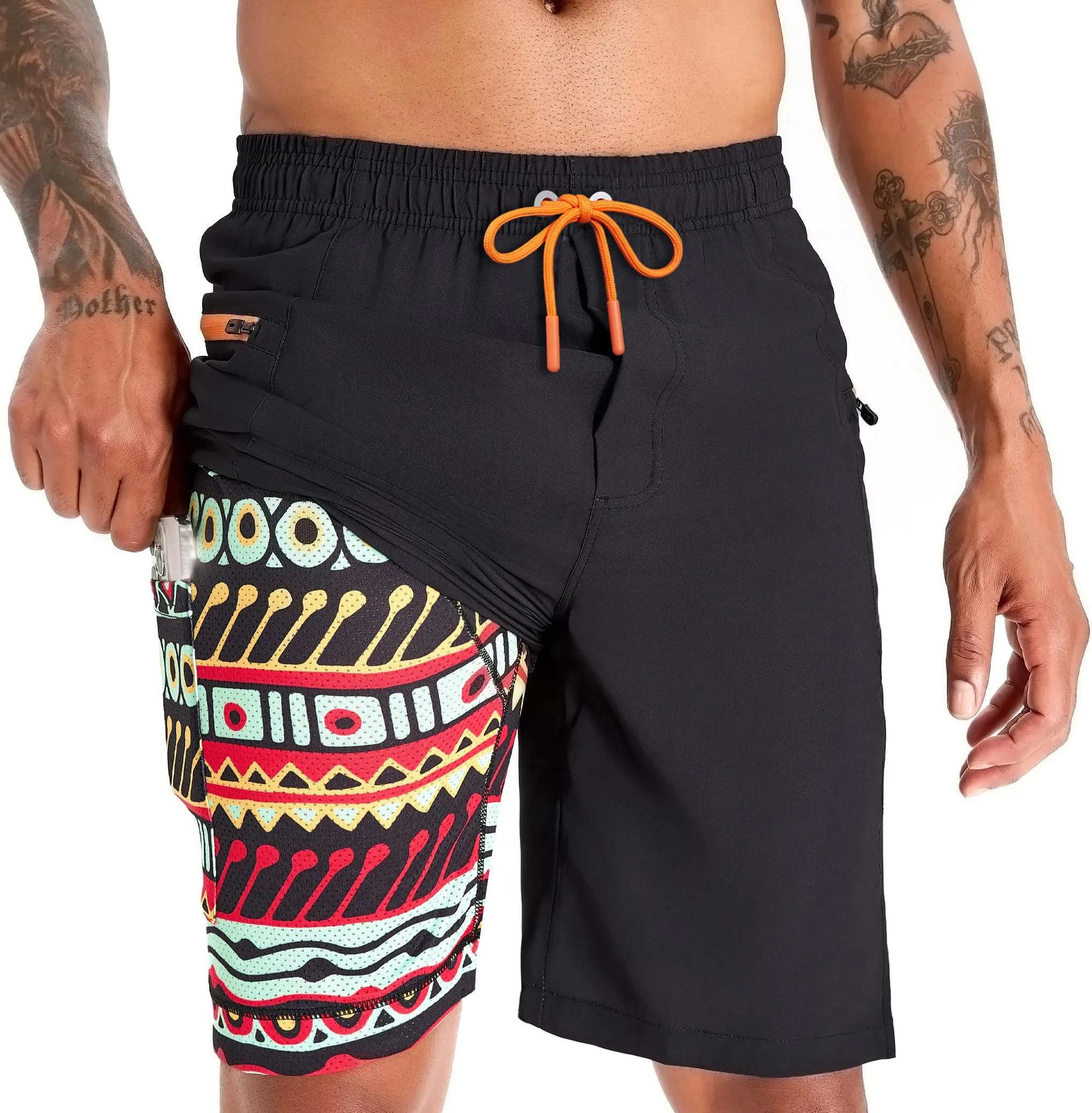 APTRO Pantaloncini da Bagno Uomo Stampa Hawaiana Bohemia MK283, S - immagine 1