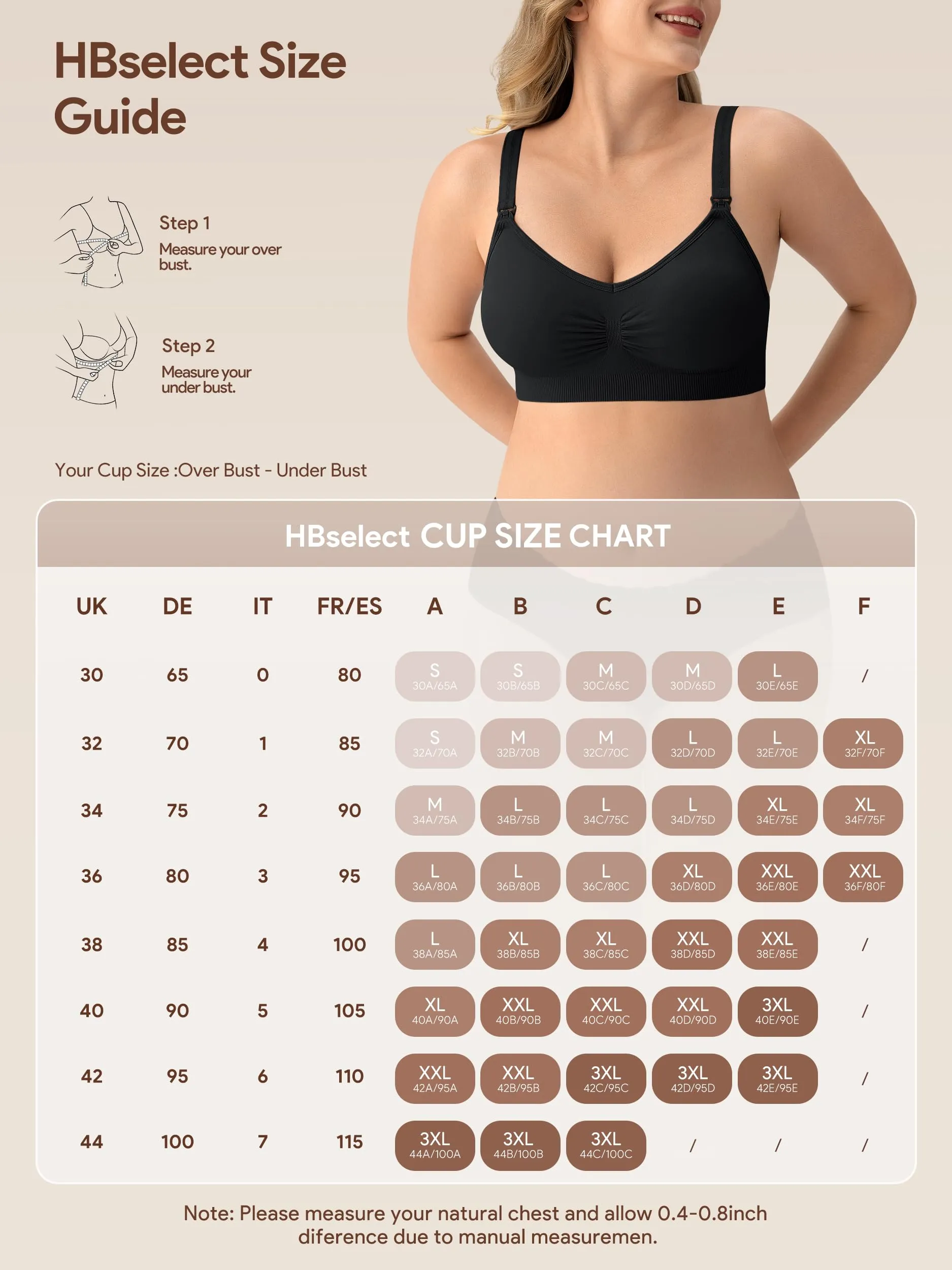 HBselect Reggiseno Allattamento con Estensione, 3 Pezzi - immagine 6