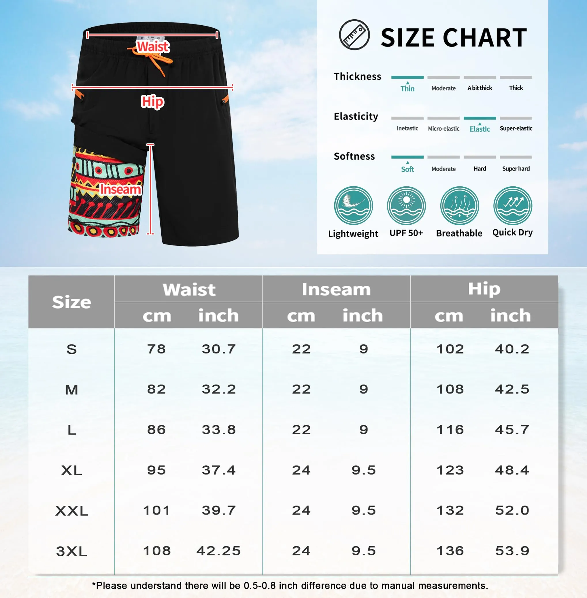 APTRO Pantaloncini da Bagno Uomo Stampa Hawaiana Bohemia MK283 M - immagine 6
