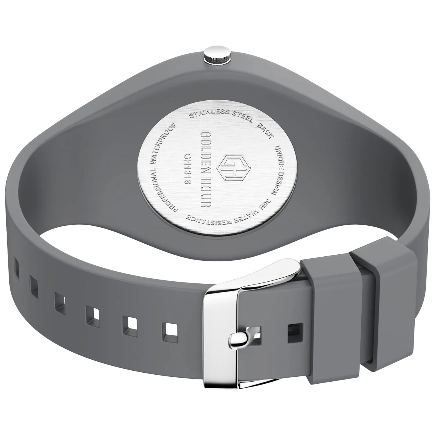 Golden Hour Orologio Unisex Digitale Analogico Sportivo Impermeabile con Cinturino in Silicone GH-1318 - immagine 4