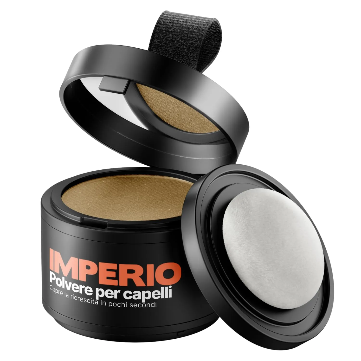 IMPERIO Polvere per capelli Correttore infoltimento e mascara waterproof, 4g (Biondo Scuro) - immagine 1