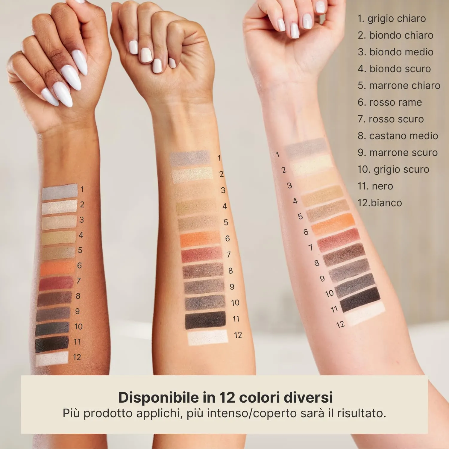 IMPERIO Polvere per capelli Correttore infoltimento e mascara waterproof, 4g (Biondo Scuro) - immagine 9