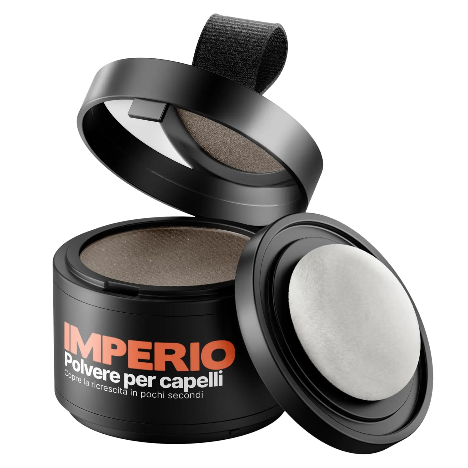 IMPERIO Polvere per capelli, Correttore per infoltimento e ricrescita, waterproof, 4g (Castano Medio) - immagine 1