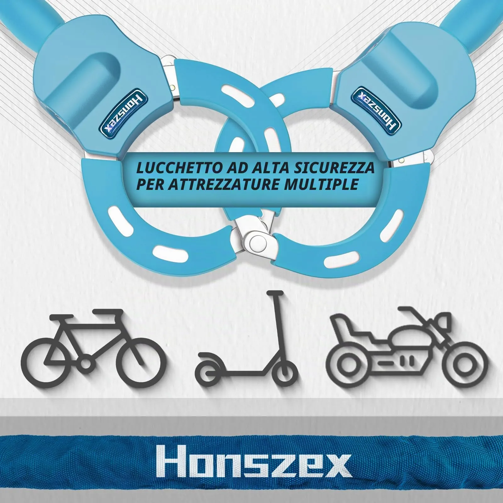 Honszex Lucchetto per Monopattino Elettrico e Bici, 92 cm - immagine 2