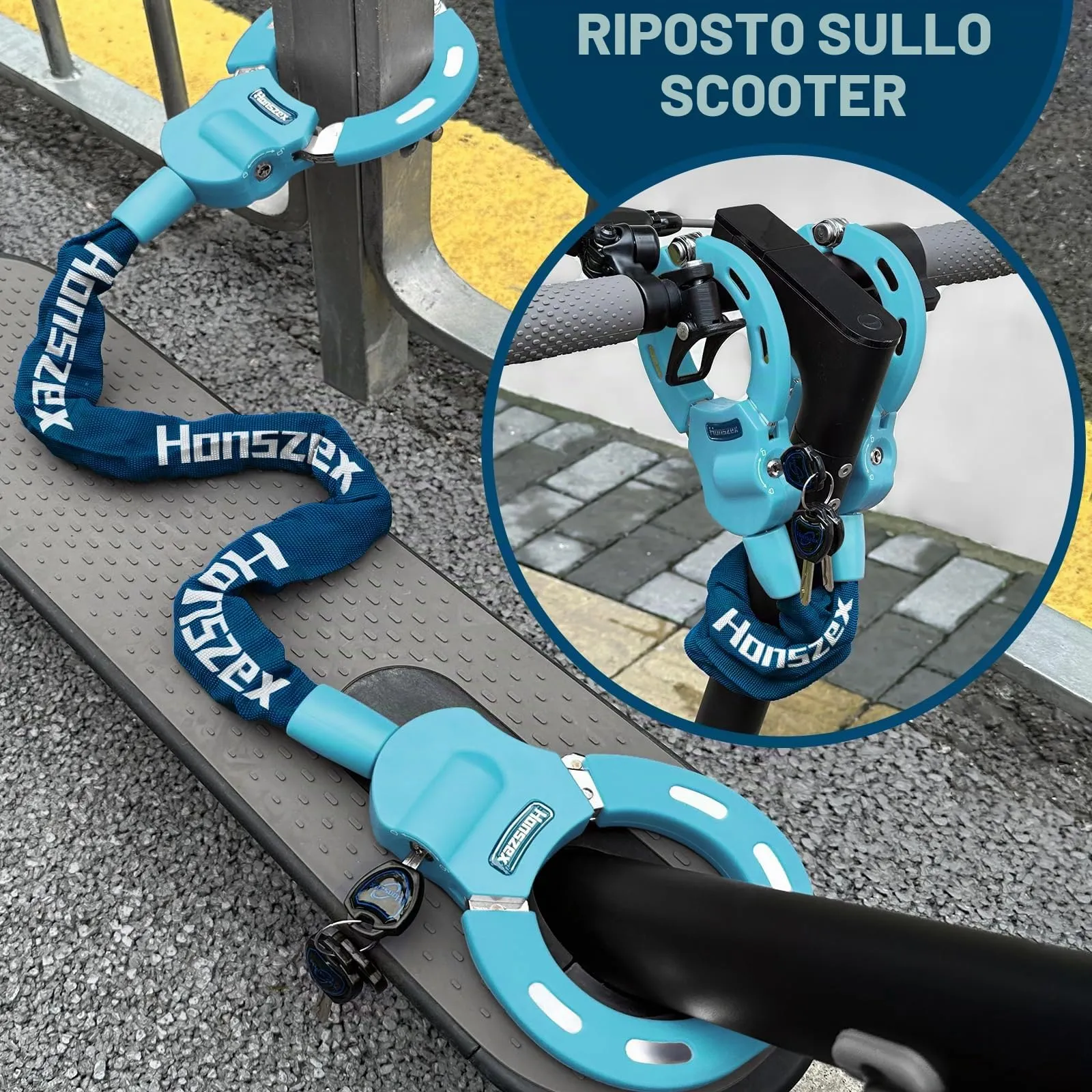 Honszex Lucchetto per Monopattino Elettrico e Bici, 92 cm - immagine 6