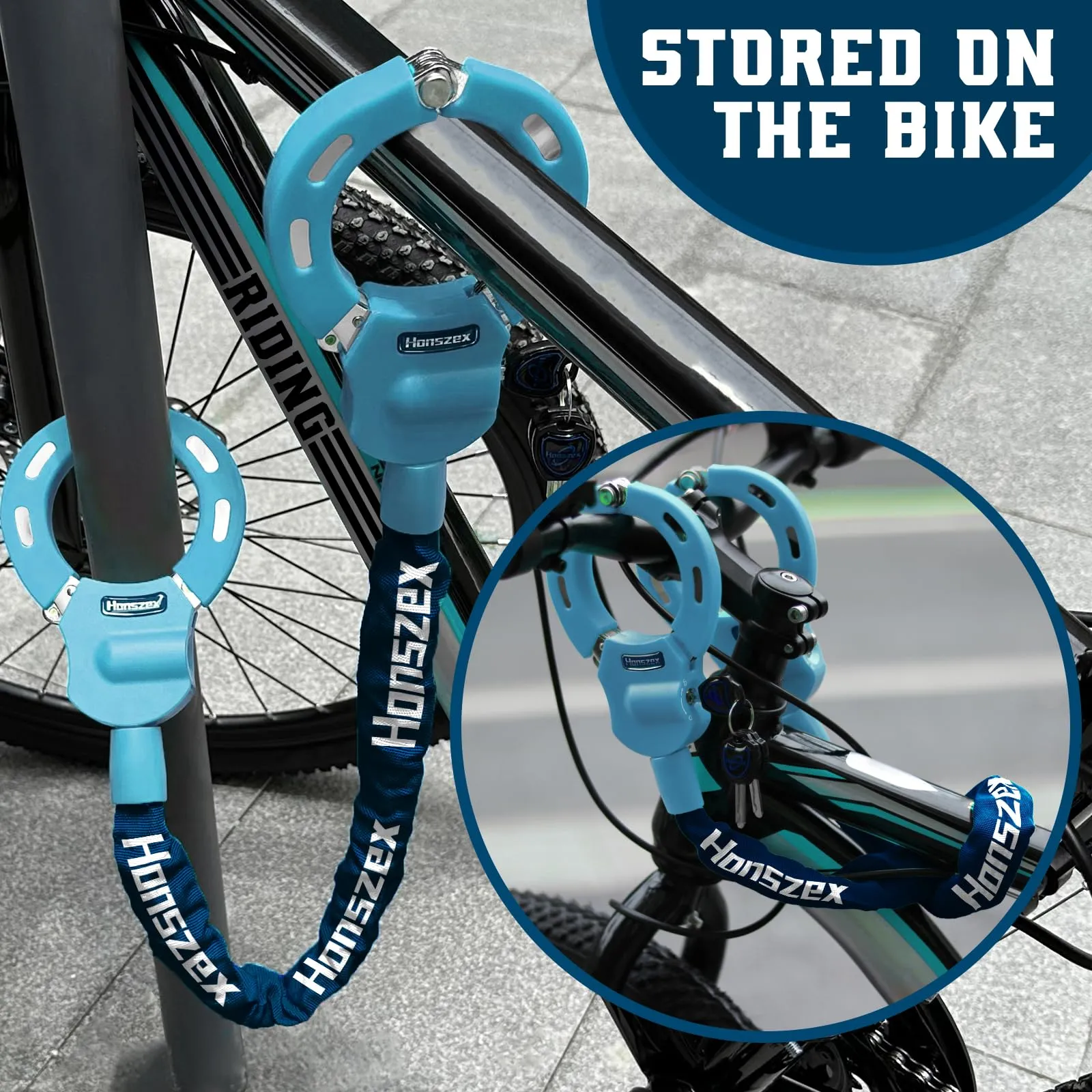 Honszex Lucchetto per Monopattino Elettrico e Bici, 92 cm - immagine 7