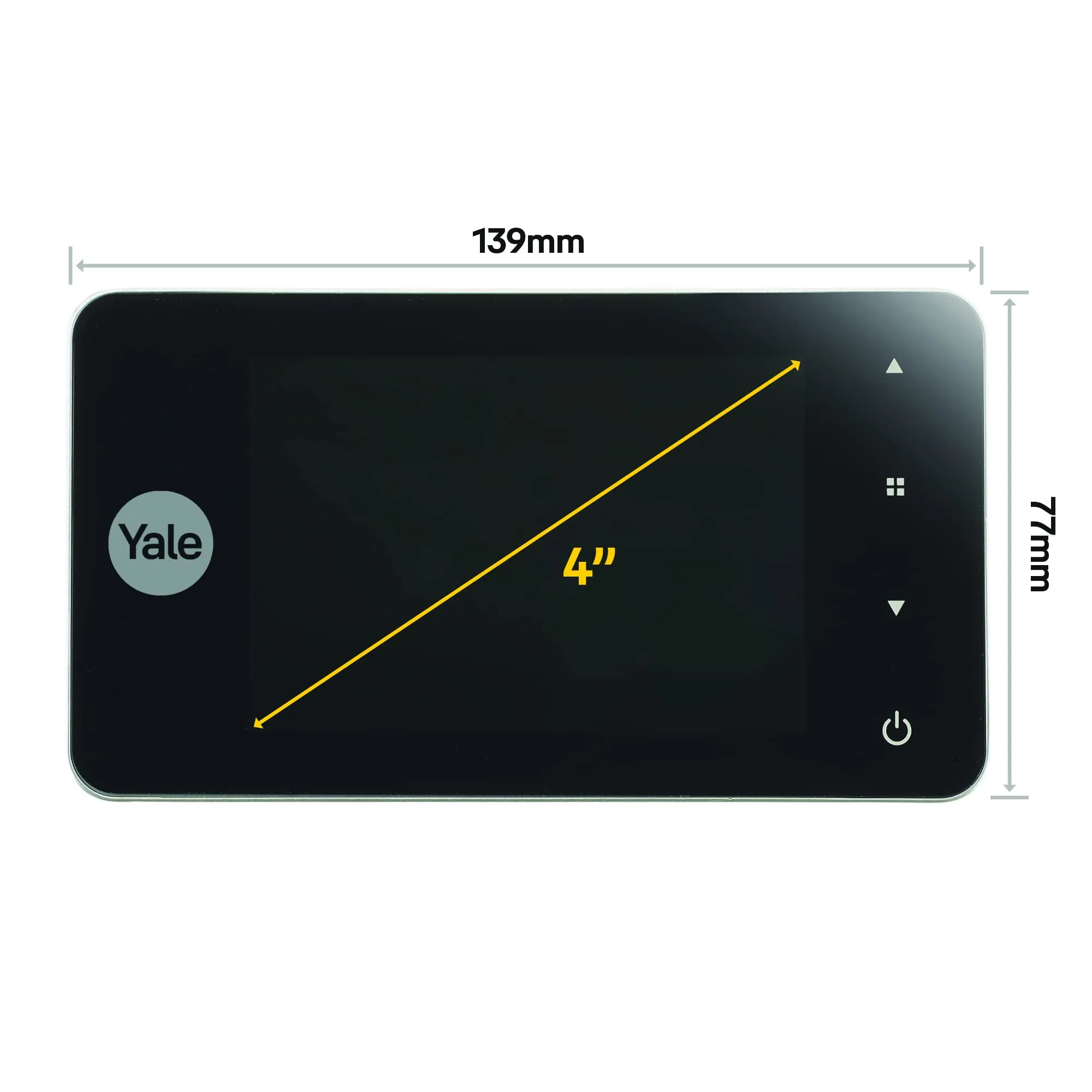 Yale Spioncino Elettronico Digitale 45-4500-1440-00-60-01, Argento - immagine 2