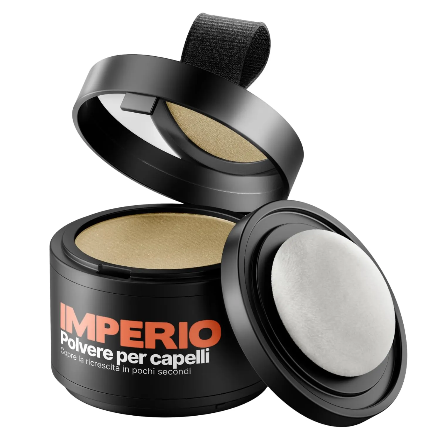 IMPERIO Polvere per capelli, Correttore per infoltimento e ricrescita waterproof, 4g (Biondo Medio) - immagine 1