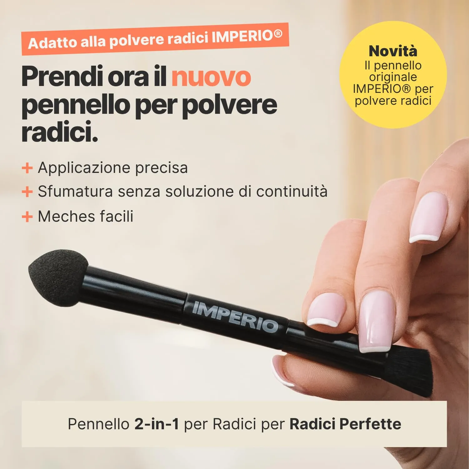 IMPERIO Polvere per capelli, Correttore per infoltimento e ricrescita, Waterproof, 4g (Castano Scuro) - immagine 10