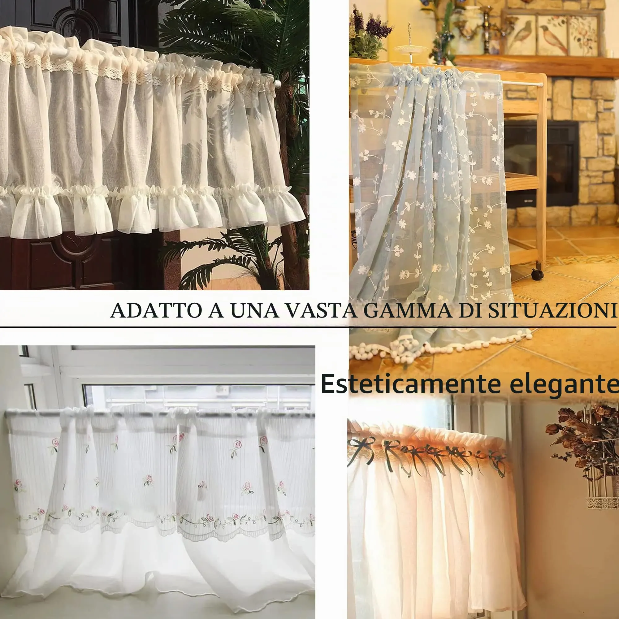 GDEVKHN Aste per Tende a Pressione Estendibili, Bianco, 45-60 cm, 2 Pezzi - immagine 7