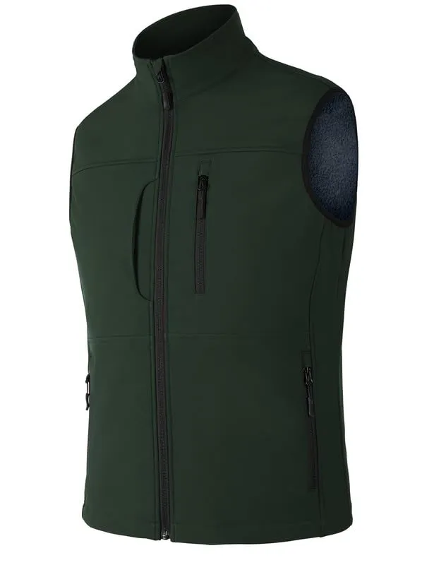 Zzkouine Gilet Softshell Uomo Traspirante con 5 Tasche - Verde - 3XL - immagine 1