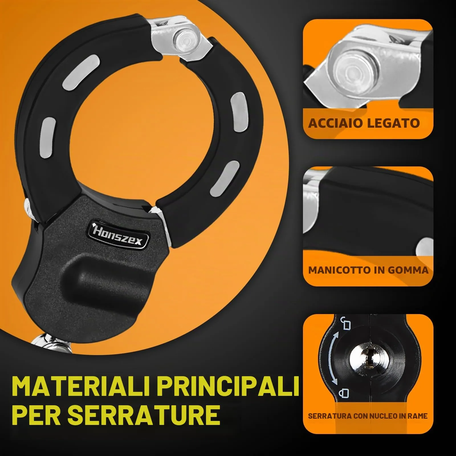 Honszex Lucchetto a Catena per Monopattino Elettrico e Bici, 23.62 Pollici - immagine 4