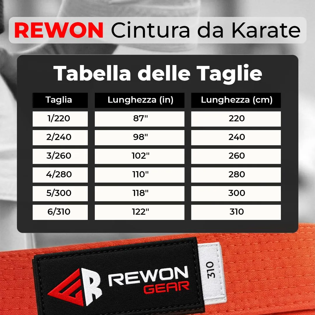 URBANSBEE Cintura Karate Judo Taekwondo Arti Marziali in Cotone per Bambini e Adulti - immagine 7