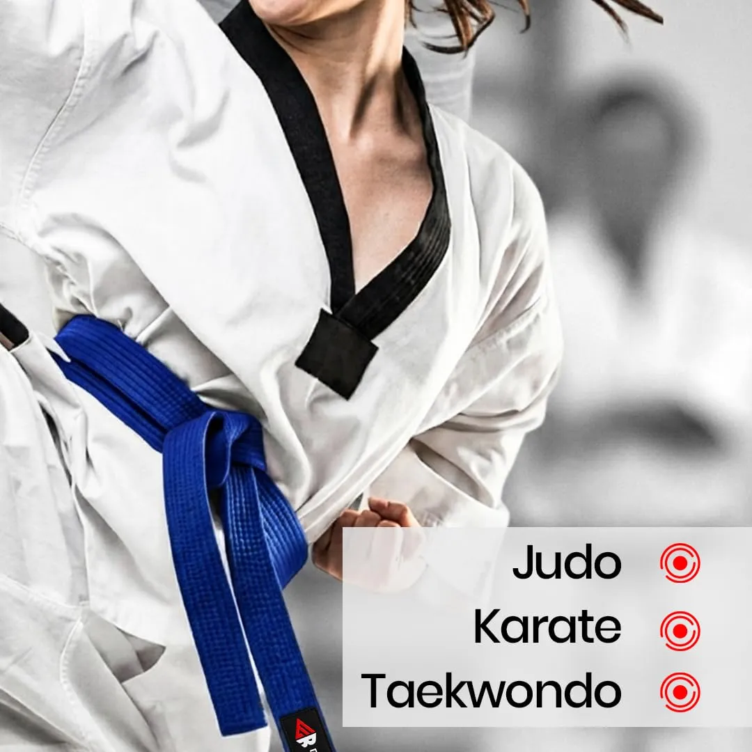 URBANSBEE Cintura Karate Judo Taekwondo Arti Marziali in Cotone per Bambini e Adulti - immagine 2