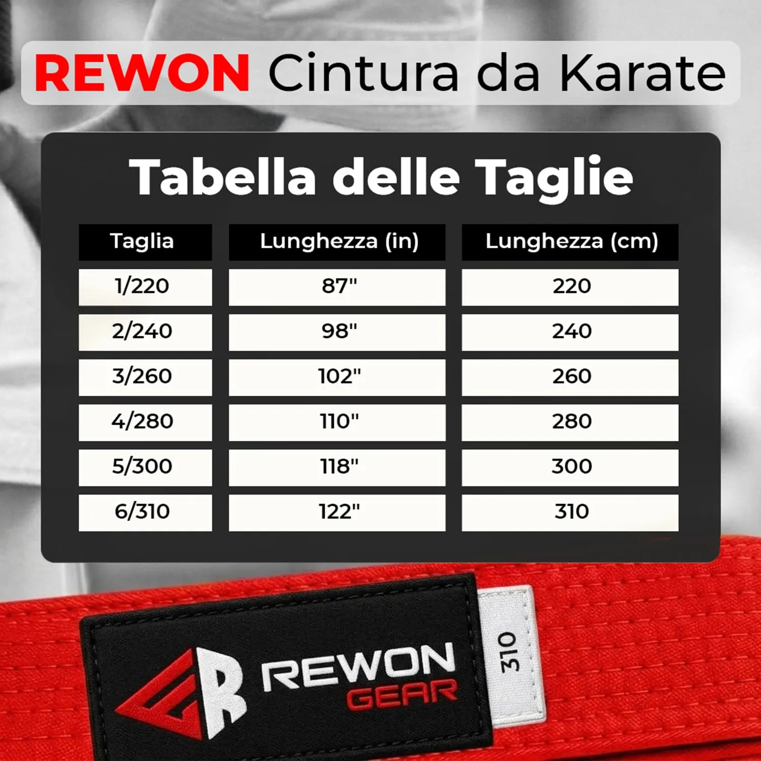 URBANSBEE Cintura Karate Judo Taekwondo Arti Marziali in Cotone per Bambini e Adulti - immagine 7