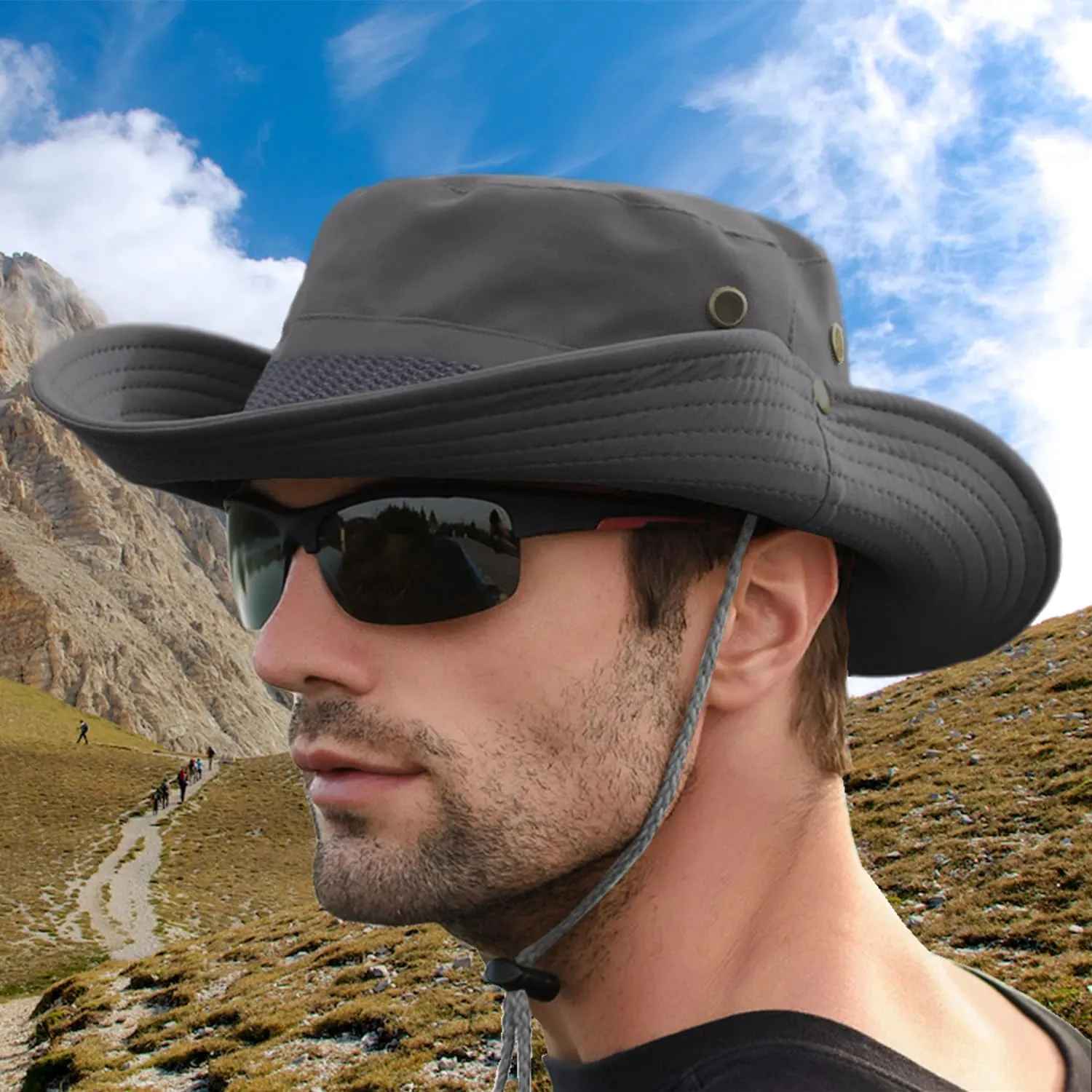 Favuit Cappello Boonie Pieghevole da Pescatore Unisex a Tesa Larga per Esterni, Safari, Pesca, Campeggio, Giardinaggio e Trekking - immagine 8