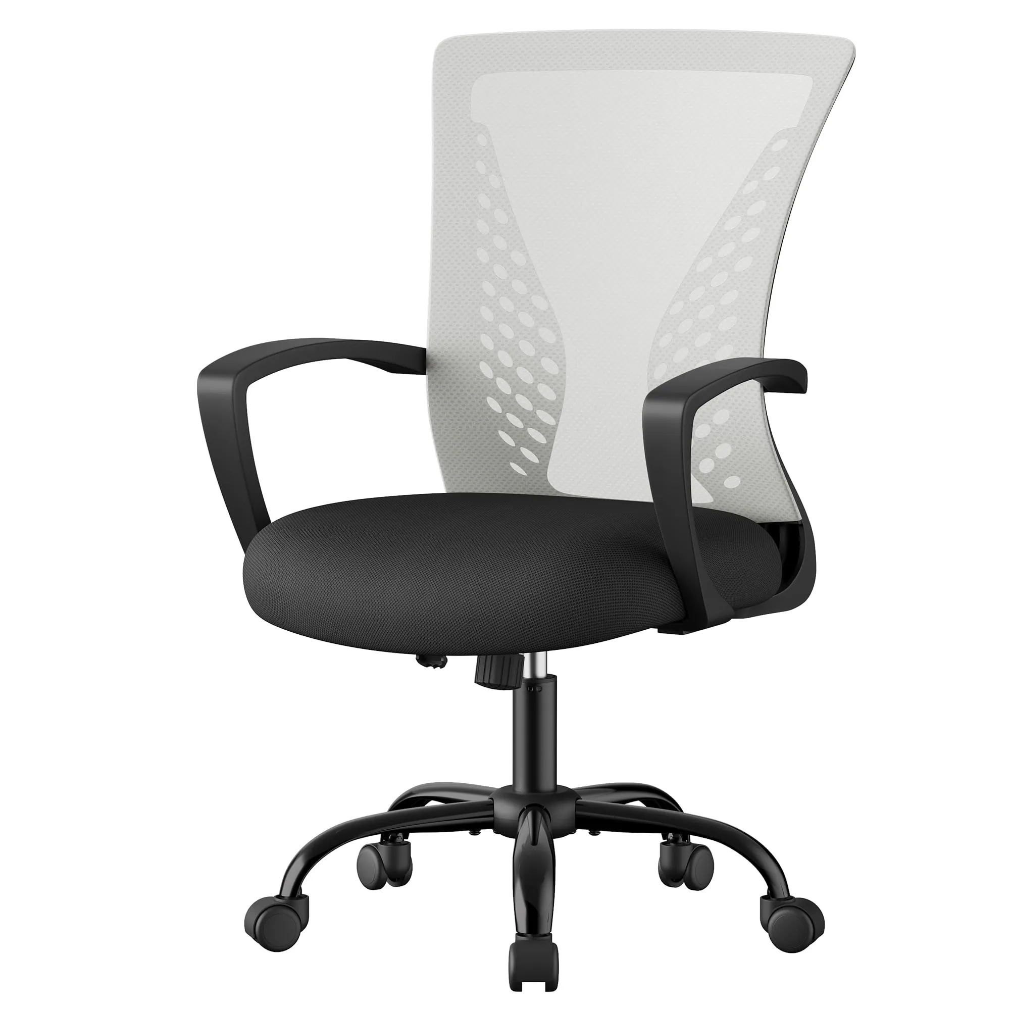 SONGMICS Sedia da Ufficio Girevole in Rete, Regolabile in Altezza e Inclinazione, Grigio OBN022G01 - immagine 1