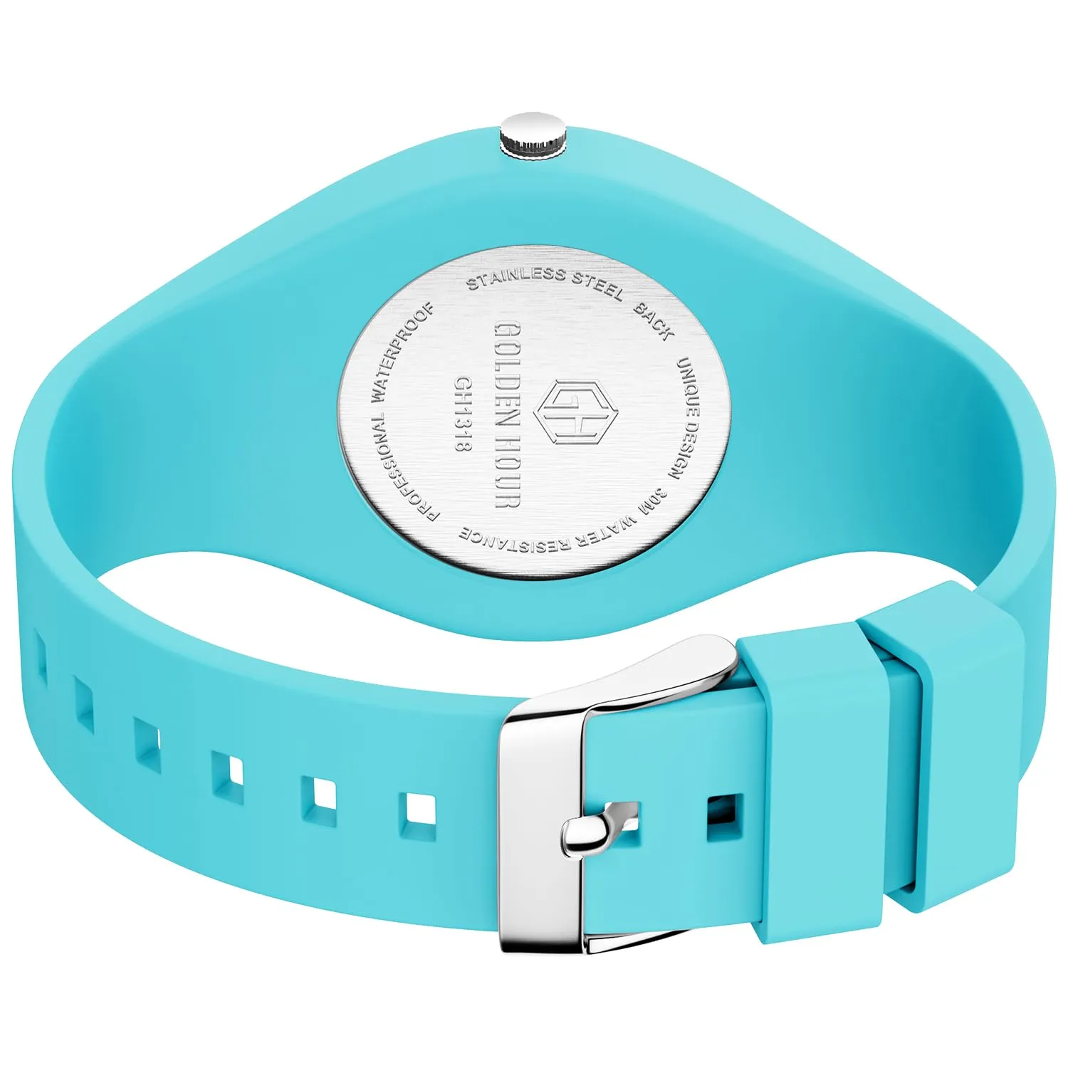 GOLDEN HOUR Orologio Unisex Digitale Analogico Sportivo Impermeabile GH-1318 con Cinturino in Silicone - immagine 5