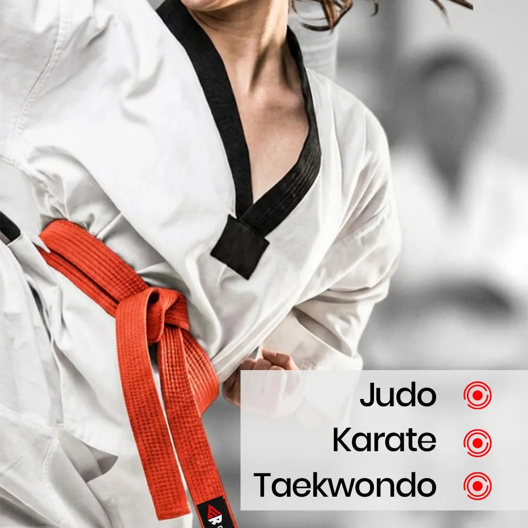 URBANSBEE Cintura Arti Marziali in Cotone per Karate Judo Taekwondo Bambini e Adulti - immagine 4
