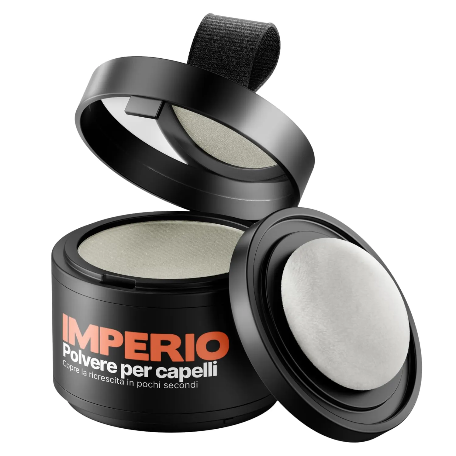 IMPERIO Polvere per capelli, correttore per infoltimento e mascara waterproof, 4g (Grigio) - immagine 1