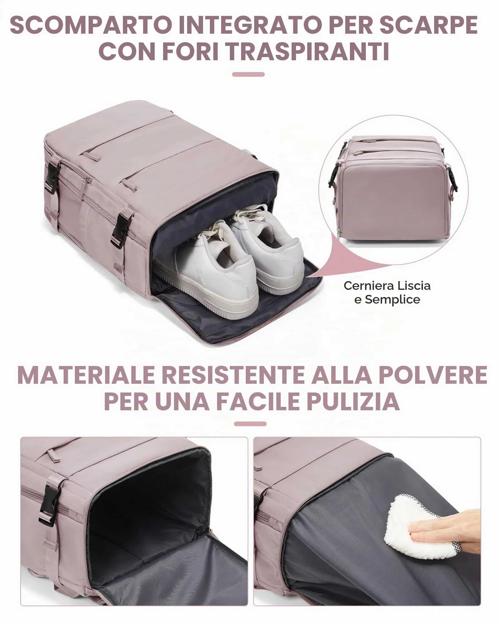 BJLFS Borse da Cabina Ryanair 40x30x20 Bagaglio a Mano per Donna e Uomo - immagine 4
