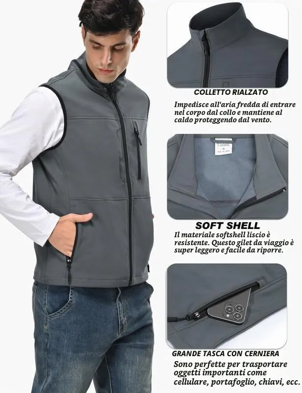 Zzkouine Gilet sportivo da pesca e fotografia Multipockets Quick Dry - Dark Grey - 3XL - immagine 3
